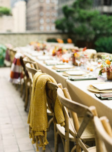 őszi esküvői asztal ötlet