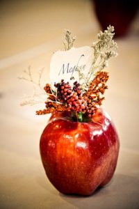 esküvői ültető kártya almában